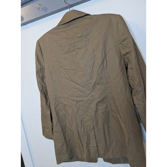 OPEN EDIT Women's Size Small Brown Academia Unstructured Linen Blend Blazer $79 - Picture 9 of 9